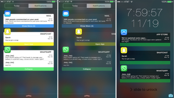 تخصيص مركز الإعلام “الإشعارات” على iOS